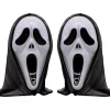 2-delt plastik horror killer maske - Skrigende maske - Horror helhovedmaske - Spøgelsesansigt skaber en spændende atmosfære - Velegnet til alle