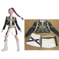 Demon Hunter K-Pop Kostume til Kvinder & Børn | Halloween Cosplay Ankelkæde Ankelring Ankle Ring 110cm