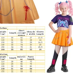 Demon Hunter Pop Singers Kostume Kjole Udklædning Halloween Scene Outfit til Piger 100cm og 160cm høje Børn 160cm 160cm