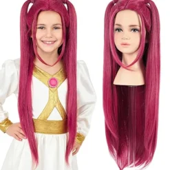 Demon Hunters Kostume Rumi Mira Zoe Realistisk Anime Cosplay Paryk til Konvent Ros-FA- Pink Mira