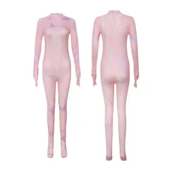 Demon Hunters Rumi-kostume K-Pop Farverige tatoveringsoveralls Djævle-bodysuit Cosplay Anime Rollespil Forestilling Halloween （170#）