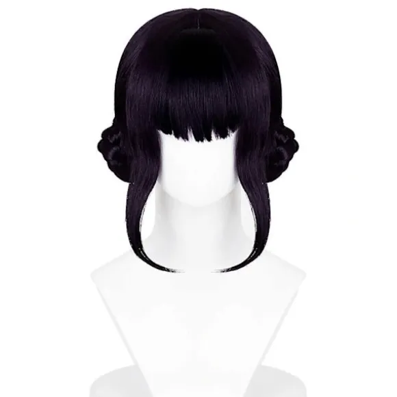 Demon K-pop Hunters Kostume Rumi Paryk Mira Zoe Realistisk Anime Cosplay Paryk til Cosplay-konvent-FS- Black purple Zoey