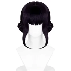 Demon K-pop Hunters Kostume Rumi Paryk Mira Zoe Realistisk Anime Cosplay Paryk til Cosplay-konvent Black purple Zoey