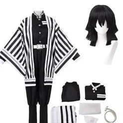 Demon krigere Kimetsu No Yaiba Cosplay Kostumer Iguro Obanai Voksen Barn Halloween Kostume L
