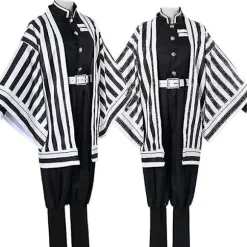 Demon krigere Kimetsu No Yaiba Cosplay Kostumer Iguro Obanai Voksen Barn Halloween Kostume L