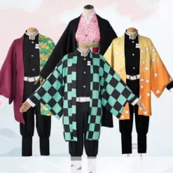 Demon Slayer Cosplay Kostume | Tanjiro Nezuko Zenitsu Halloween Outfit*Tanjiro*Børn 110 yards Tanjiro Tanjiro Children's 110 yards