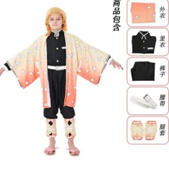 Demon Slayer Cosplay Kostume | Tanjiro Nezuko Zenitsu Halloween Outfit*Tanjiro*Børn 110 yards Tanjiro Tanjiro Children's 110 yards