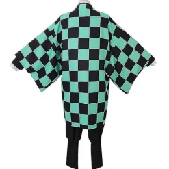 Demon Slayer Kimetsu No Yaiba Tanjirou Kamado Cosplay Kostume Kimono Jul Anime Uniform Sæt til voksne og børn - Perfekt 6-delt sæt 6 piece set 6 piece set XXL | Fyndiq