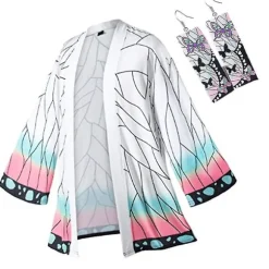 Demon Slayer Kimetsu No Yaiba Haori Kimono Cosplay kostume Agatsuma Zenitsu Kochou Shinobu Summer Co