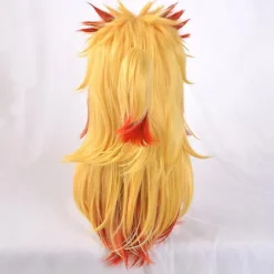 Demon Slayer Rengoku Kyoujurou Kostume Outfits Anime Sæt 3XL Only Wig