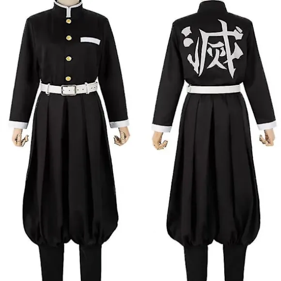 Demon Slayer Rengoku Kyoujurou Kostume Outfits Anime Sæt M Outfits with Wig