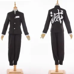 Demon Slayer Tanjirou Kamado Cosplay Kostume Kimono Sæt - 7-delt Anime Outfit til Voksne & Børn 7-delt sæt 7 piece set XXL