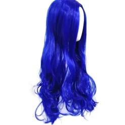 Descendants 3 Evie Cosplay Hårperuk Halloween Karnevalsfest Blå Lockig Lång Peruk Outfit, CJY