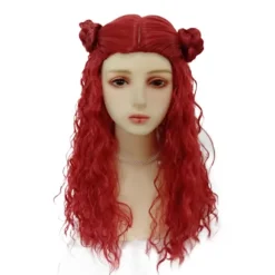Descendants 4: The Rise of Red Krøllet Bølget Paryk Halloween Fest Cosplay Kostume