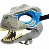 Dinosaurmaske med Åbningskæbe, Dino Maske til Børn Voksne, Kostume og Rollespil Gave til Karneval Halloween Cosplay Fest
