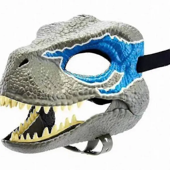 Dinosaurmaske med Åbningskæbe, Dino Maske til Børn Voksne, Kostume og Rollespil Gave til Karneval Halloween Cosplay Fest