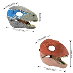 Dinosaurmaske til børn, dinosaurlegetøj med åbnende bevægelig kæbe, dyremaske red