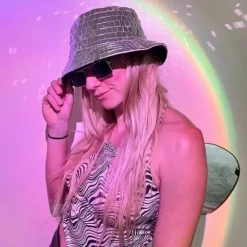 Disco Spand Hat Disco Kugle Kasket Fiskerhat
