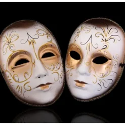 DIY Hvid Papirmaske Hvid Pulpmaske Håndmalet Kreativ Personlighed Fri Design Maske (Kat, 5 stk)