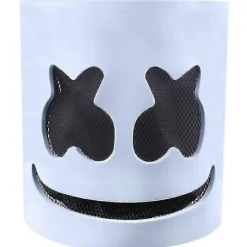 Dj Marshmello Fuld Hoved Maske Hjelm Kompatibel med Halloween Cosplay Fest