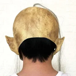 Dæmonmaske med mindre hår, PVC Halloween-ornamenter, uhyggeligt retro sjovt Halloween-sæt