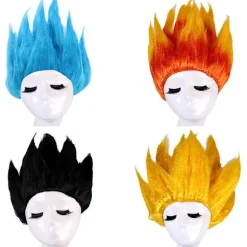 Dragon Ball Monkey King Cosplay Børneforestilling Paryk Dragon Ball Saiyan Fluffy Cos Lotus Hoved