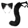 Dyreeksører Kawaii Plys Katteører Hårklemme Lolita Hovedbeklædning Halloween Cosplay, Sort