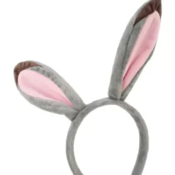 Dyreøre Hårbøjle og Hale til Kvinder Piger Halloween Julefest Sødt Hovedbeklædning Hovedbeklædning Cosplay Voksen Kostume (FMY) Grey Judy