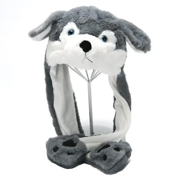 Ear Moving Jumping Hat Sjov plys Ghost Hat Movable Ears Hat husky