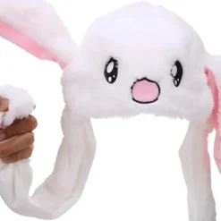 Ears Moving Jumping Bunny Plush Hat Rabbit Ears Moving Plush Hat KLB