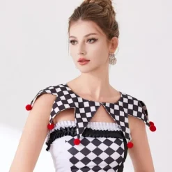 Elegant Klovnekostume Aftagelig Krave Spids Design Dekorativ Halskrave