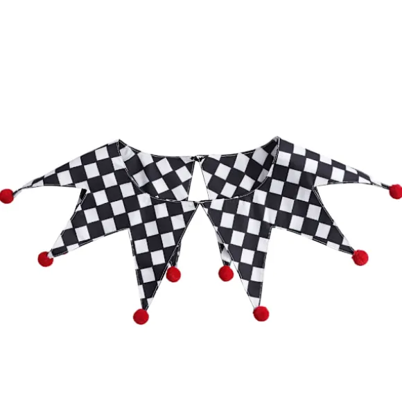 Elegant Klovnekostume Aftagelig Krave Spids Design Dekorativ Halskrave