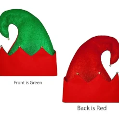 Elf Hatte i Bulk - Filt Julemandens Elf Kostume Hat Tilbehør til Mænd Kvinder, Julefest Kostume, Julemandshue
