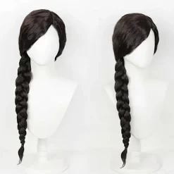 Elphba Heks Ekstra Lang Flet Paryk – Sort og Brun Heks Cosplay Flet Paryk