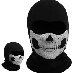 En Størrelse Hodeskalle Spøgelsesmaske Call of Duty Maske Sort Fuld Ansigt Cykel Sk