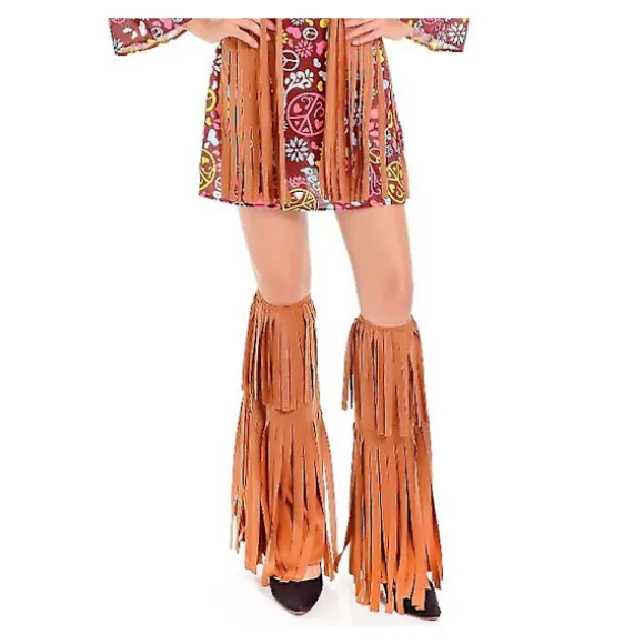 70'er Hippie Party Retro Kostume Tofs Vest+bukser+halstørklæde Kostume Pink-FF- Pink XXL