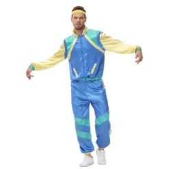 80'er kostume Retro træningsoverall Hip Hop kostume fest til mænd kvinder V Men M