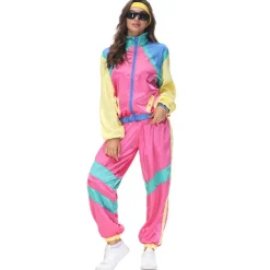 80'er kostume Retro træningsoverall Hip Hop kostume fest til mænd kvinder Women XL
