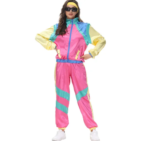 80'er kostume Retro træningsoverall Hip Hop kostume fest til mænd kvinder Women XL