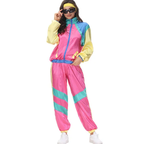 80'er kostume Retro træningsoverall Hip Hop kostume fest til mænd kvinder Women XL