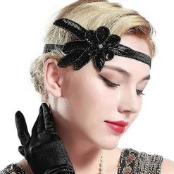 1920'er pandebånd fjer Flapper pandebånd 20'er stil hårbånd Gatsby tilbehør