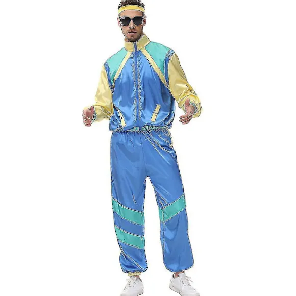 80'er Unisex Kostume Retro Tracksuit 90'er Hip Hop Outfit Sæt XL Men