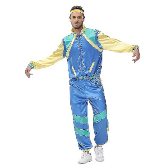 80'er Unisex Kostume Retro Tracksuit 90'er Hip Hop Outfit Sæt XL Men