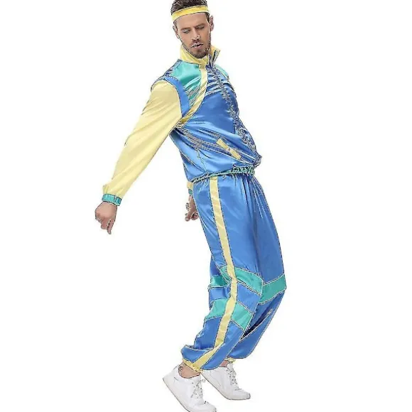 80'er Unisex Kostume Retro Tracksuit 90'er Hip Hop Outfit Sæt XL Men