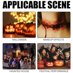 Et realistisk SFX makeup-sæt, perfekt til Halloween og cosplay, med letanvendelige ar-, sår-, brand- og flængeeffekter.