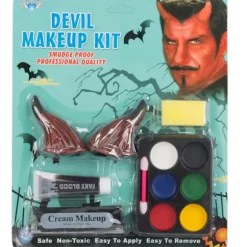 Face makeup devil kit för halloween makeup horn förklädnad