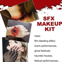 Falsk Blod Makeup Blodspray, Vaskbar Blod Makeup til Vampyr Cosplays Blod Halloween makeup bag