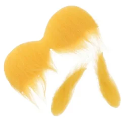 Falsk Overskæg Øjenbryn til Fest Gul Overskæg og Øjenbryn Cosplay Tilbehør Gul Yellow 16.00X9.00X0.20CM