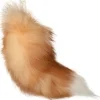 Falsk Rævehale, 40 cm Dyrehale, Fluffy Falsk Pels Hale, Realistisk Rævehale, Nøglering, Pung Dekoration Rævehale, Rollespil, gylden