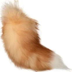 Falsk Rævehale, 40 cm Dyrehale, Fluffy Falsk Pels Hale, Realistisk Rævehale, Nøglering, Pung Dekoration Rævehale, Rollespil, gylden